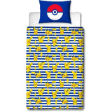 Parure de lit réversible - POKEMON - Pikachu IV - Microfibre - 1 housse de couette 140 x 200 cm + 1 taie 63 x 63 cm
