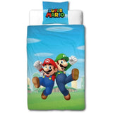 Parure de lit - MARIO BROS - Mario et Luigi - Microfibre - 1 housse de couette 140 x 200 cm + 1 taie 63 x 63 cm