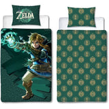 Parure de lit réversible - ZELDA - Microfibre - 1 housse de couette 140 x 200 cm + 1 taie 63 x 63 cm