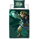 Parure de lit réversible - ZELDA - Microfibre - 1 housse de couette 140 x 200 cm + 1 taie 63 x 63 cm