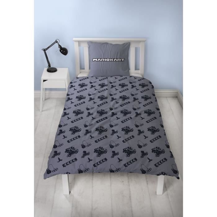 Parure de lit - MARIO BROS - Mario vs Bowser - Microfibre - 1 housse de couette 140 x 200 cm + 1 taie 63 x 63 cm