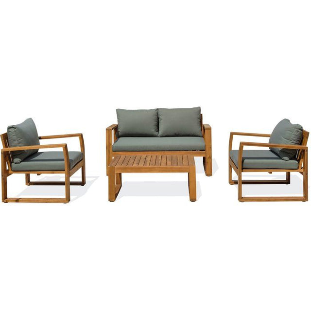 Salon bas de jardin - Olive - Bois d'acacia - 4 places - Aracaju
