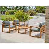 Salon bas de jardin - Olive - Bois d'acacia - 4 places - Aracaju