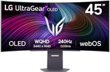 Ecran PC Gamer Incurvé - LG - 45'' - WQHD - 240Hz - Dalle OLED - 0,03ms - Ajustable en hauteur - 45GX90SA-B.AEU