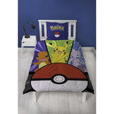 Parure de lit - POKEMON - Pikachu et Poké-ball - Microfibre - 1 housse de couette 140 x 200 cm + 1 taie 63 x 63 cm