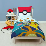 Parure de lit - POKEMON - Starter Evolution II - Microfibre - 1 housse de couette 140 x 200 cm + 1 taie 63 x 63 cm