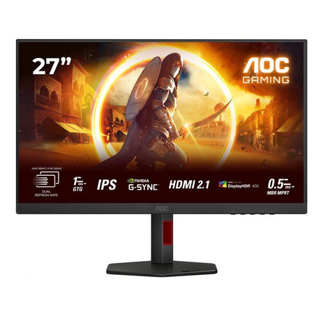 Ecran PC Gamer - AOC - 27'' - 4K 160Hz / FHD 320Hz - Dalle Fast IPS - 0,5ms - Ajustable en hauteur - U27G4R