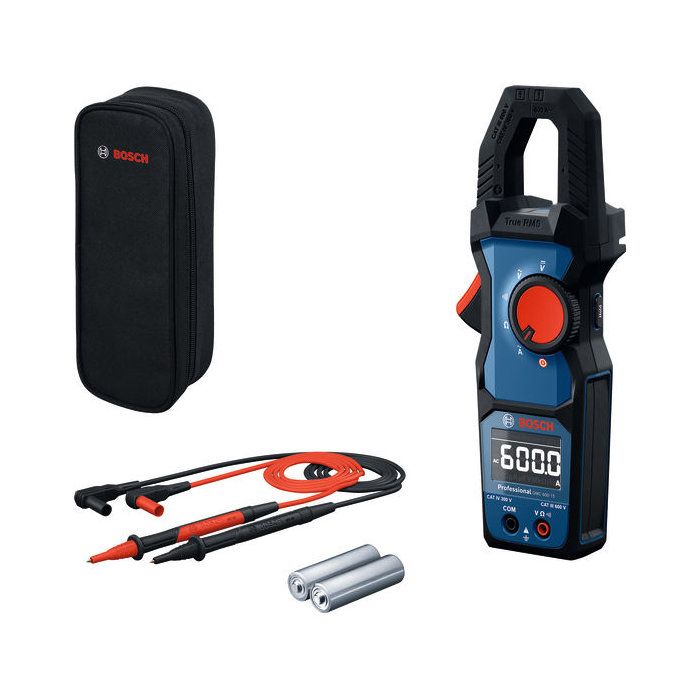 Pince amperemétrique BOSCH PROFESSIONAL - GMC 600-15 - 2 piles + MS 90 Professional + poche