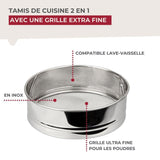 Ensemble de 2 Tamis de cuisine inox extra fin - FACKELMANN - Basic - 18 cm