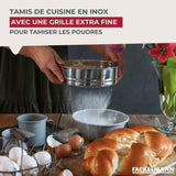 Ensemble de 2 Tamis de cuisine inox extra fin - FACKELMANN - Basic - 18 cm