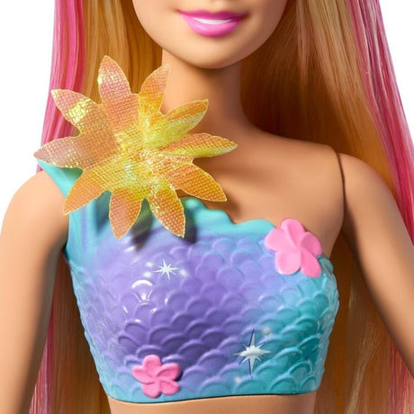 Poupée Sirene - Barbie - Flower Magic - Fleurs Éclorent - Jouable dans l'Eau - Multicolore