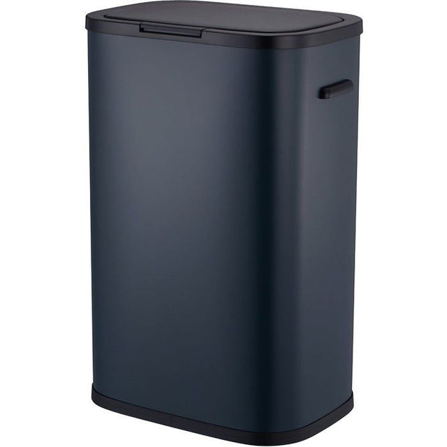 Poubelle de cuisine 60L PORTLAND – Ouverture push par pression – Acier inox Gris – KITCHEN MOVE