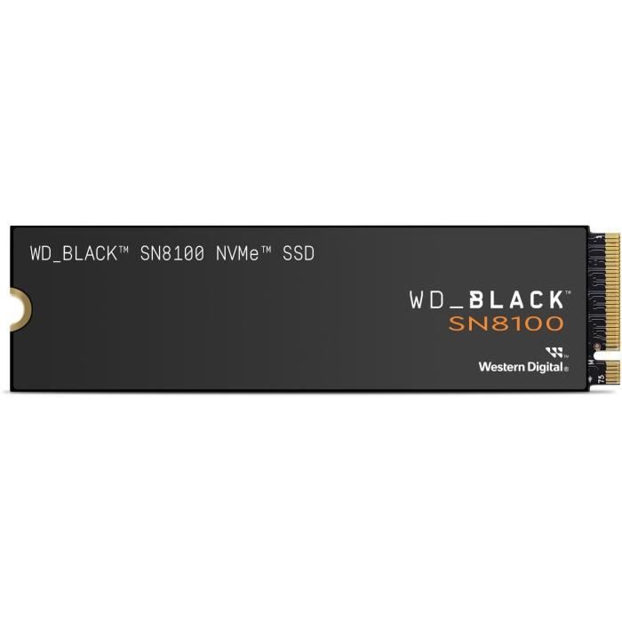 WESTERN DIGITAL - WDS100T1X0M - SSD Interne - Black - SN8100 - NVMe - 1 To