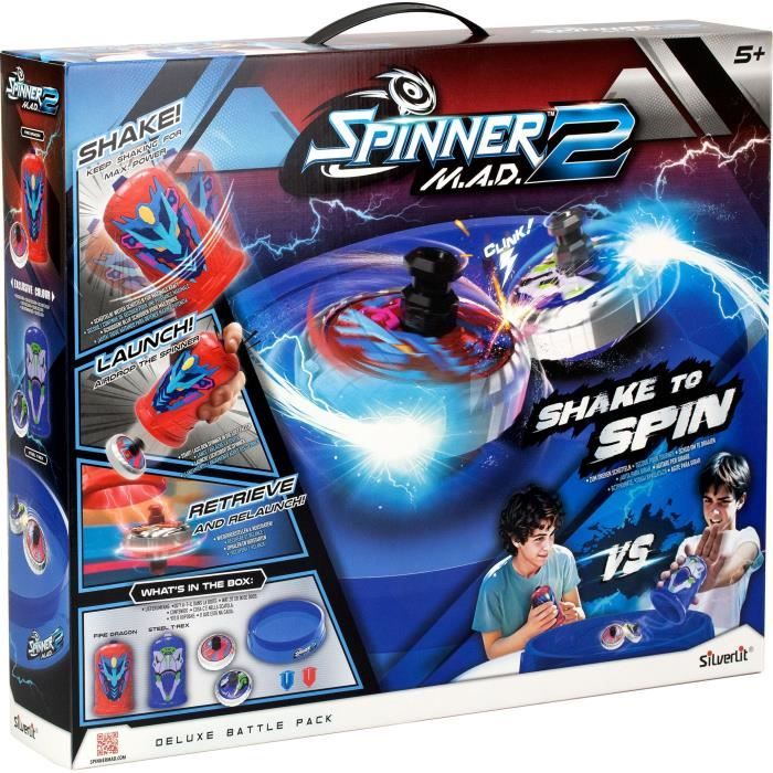 Jeu d'ambiance - SILVERLIT - SPINNER MAD 2 - 2 toupies - 1 arene - a partir de 5 ans