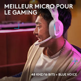 Casque gamer - sans fil - Logitech G - G522 - Lightspeed - Blanc