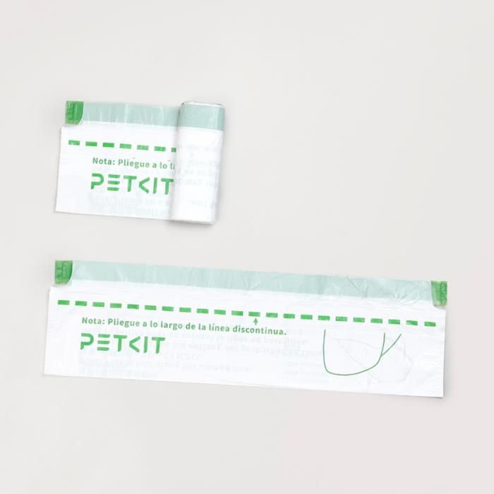 Lot de 5 rouleaux de 20 sacs poubelle - PETKIT - 8 L - Pour litiere automatique PETKIT PURAMAX 2 - Vert