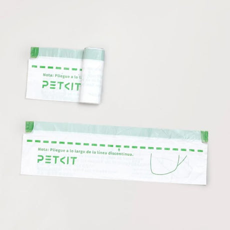 Lot de 5 rouleaux de 20 sacs poubelle - PETKIT - 8 L - Pour litiere automatique PETKIT PURAMAX 2 - Vert