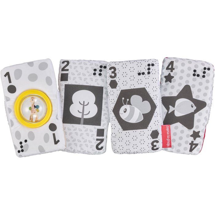 Cartes sensorielles - SOPHIE LA GIRAFE - Mes Cartes Sensorielles - Matieres variées - Braille intégré