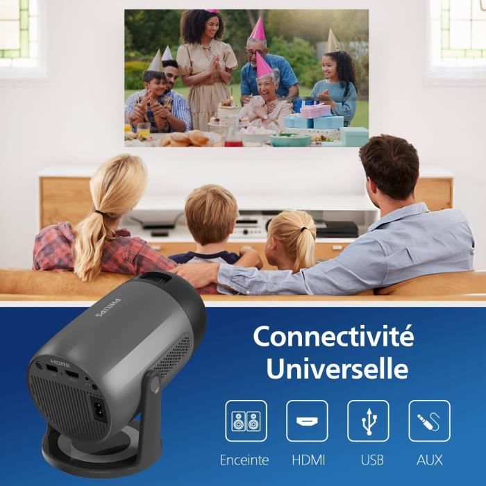 Vidéoprojecteur - PHILIPS - NEOPIX 150 - FHD 1080p - 80 pouces - Noir