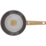 Sauteuse - Tous feux dont induction - ARTHUR MARTIN - AM9910 - Revetement céramique - Ř 28 cm - Couvercle et panier inox - Taupe