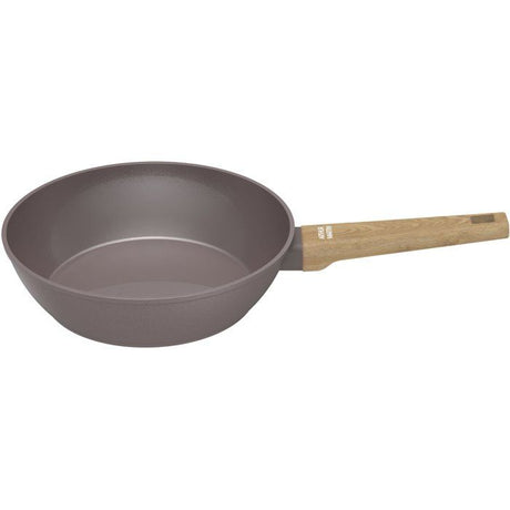 Sauteuse - Tous feux dont induction - ARTHUR MARTIN - AM9910 - Revetement céramique - Ř 28 cm - Couvercle et panier inox - Taupe