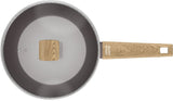 Sauteuse - Tous feux dont induction - ARTHUR MARTIN - AM9910 - Revetement céramique - Ø 24 cm - Couvercle et panier inox - Taupe