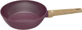 Sauteuse - Tous feux dont induction - ARTHUR MARTIN - AM3056 - Revetement céramique - Ø 24 cm - Couvercle et panier inox - Prune