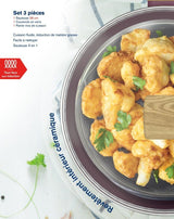 Sauteuse - Tous feux dont induction - ARTHUR MARTIN - AM3056 - Revetement céramique - Ø 24 cm - Couvercle et panier inox - Prune