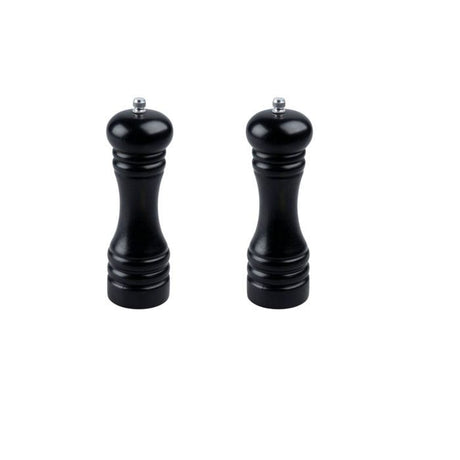 Ensemble de 2 Moulins a poivre manuel - FACKELMANN PROFESIONAL - 18 cm - Noir