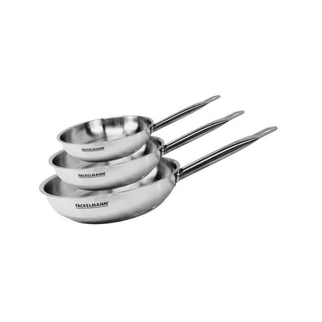 Set de 3 poęles 20 24 et 28 cm en inox Fackelmann Eterna