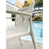 Lot de 2 fauteuils de jardin - CITY GARDEN - Tiago-FT - Empilable - Sable