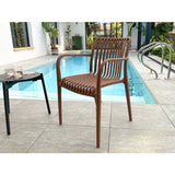 Lot de 2 fauteuils de jardin - CITY GARDEN - Tiago-FT - Empilable - Terracotta