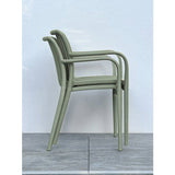 Lot de 2 fauteuils de jardin - CITY GARDEN - Tiago-FT - Empilable - Olive