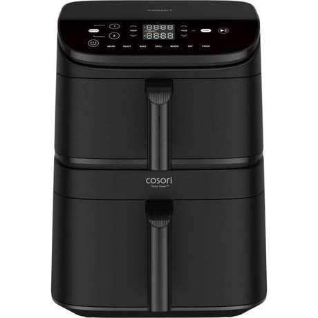 Friteuse sans huile COSORI - Turbo Tower Chef Edition - Capacité 10,8L - 2 cuves - 6 programmes - 2630W - Noir