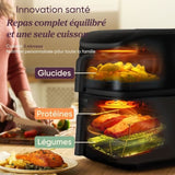 Friteuse sans huile COSORI - Turbo Tower Chef Edition - Capacité 10,8L - 2 cuves - 6 programmes - 2630W - Noir