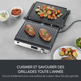 Gril multifonction 3-en-1 - SEVERIN - KG 2380 - 2000 W - 3 jeux de plaques - Ecran LED - Noir / Inox