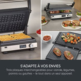 Gril multifonction 3-en-1 - SEVERIN - KG 2380 - 2000 W - 3 jeux de plaques - Ecran LED - Noir / Inox