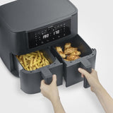 Friteuse sans huile SEVERIN - Airfryer FR2463 - Capacité 8L - Double cuve - 10 programmes - 2600W