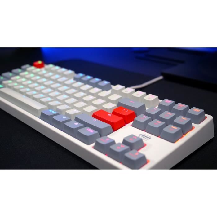 Clavier de gaming mécanique - CHERRY XTRFY K4V2 RGB TKL RETRO - Format TKL - Éclairage RGB - Noir