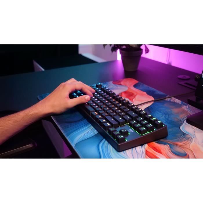 Clavier de gaming mécanique - CHERRY XTRFY K4V2 RGB TKL - Format TKL - Noir