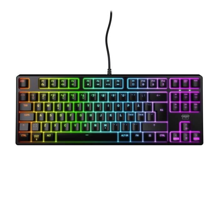 Clavier de gaming mécanique - CHERRY XTRFY K4V2 RGB TKL - Format TKL - Noir