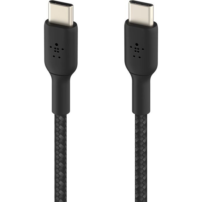 Câble tressé - BELKIN - USB-C vers USB-C - 2 m - Blanc