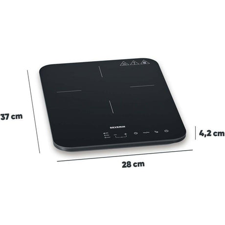 Plaque a induction portable - SEVERIN - 1 foyer - 28 x 37 x 4,2 cm - Noir - DK1032