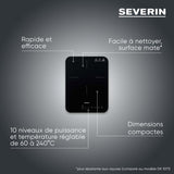 Plaque a induction portable - SEVERIN - 1 foyer - 28 x 37 x 4,2 cm - Noir - DK1032