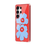 Coque pour Samsung Galaxy S25 Ultra Motif Floral Unikko Samsung Rouge