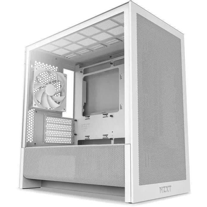 Boitier moyen-tour micro-ATX - NZXT - CC-H31FW-01 - H3 Flow - Blanc - Airflow remarquable - Support GPU grand format
