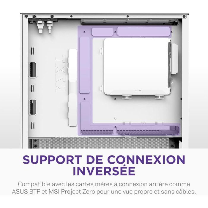 Boitier moyen-tour micro-ATX - NZXT - CC-H31FW-01 - H3 Flow - Blanc - Airflow remarquable - Support GPU grand format