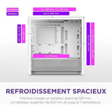 Boitier moyen-tour micro-ATX - NZXT - CC-H31FW-01 - H3 Flow - Blanc - Airflow remarquable - Support GPU grand format