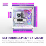 Boitier moyen-tour - NZXT - CM-H92FW-P1 - H9 Flow RGB+ - Ventilateurs RGB inclus - Blanc - Contrôleur NZXT CAM