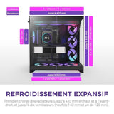 Boitier moyen-tour - NZXT - H9 Flow RGB - Double chambre - Ventilateurs RGB inclus - Noir